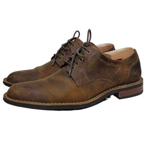 Cole Haan Men's Distressed Brown Leather Lace Up Casual Dress Oxfords Size 10M